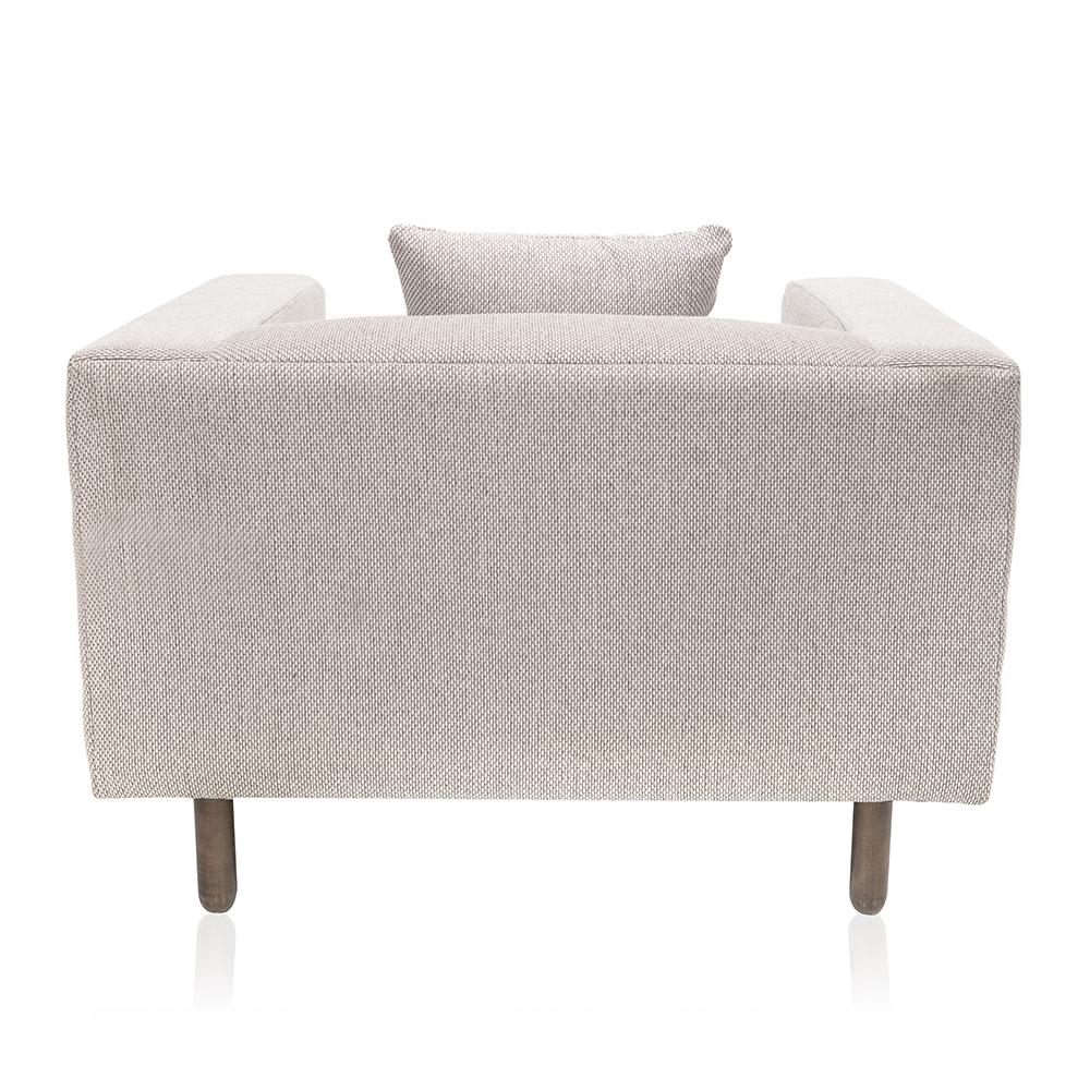 Beige Modern Square Arm Chair