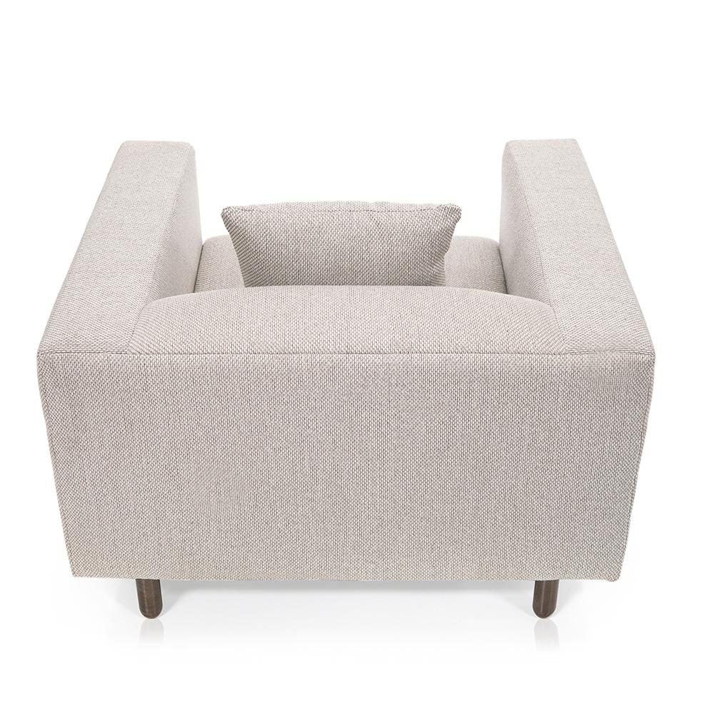 Beige Modern Square Arm Chair