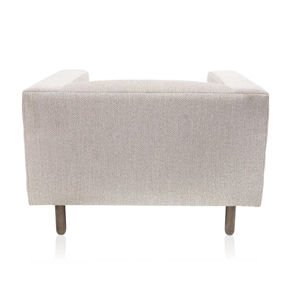 Beige Modern Square Arm Chair