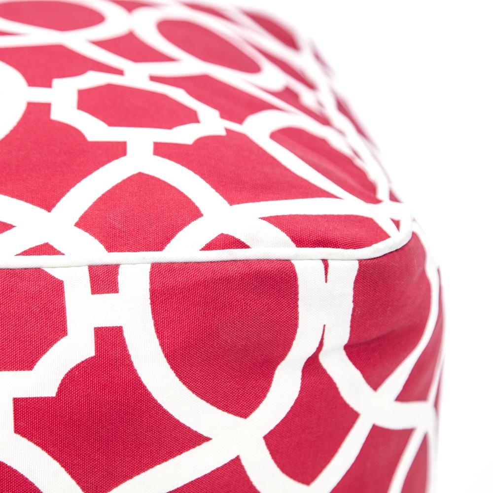 Red Swirl Pouf