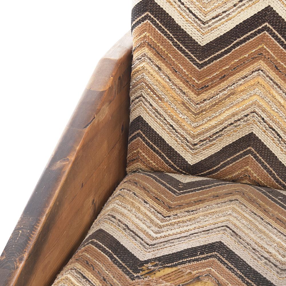Brown & Wood 70's Zig-Zag Lounge Chair
