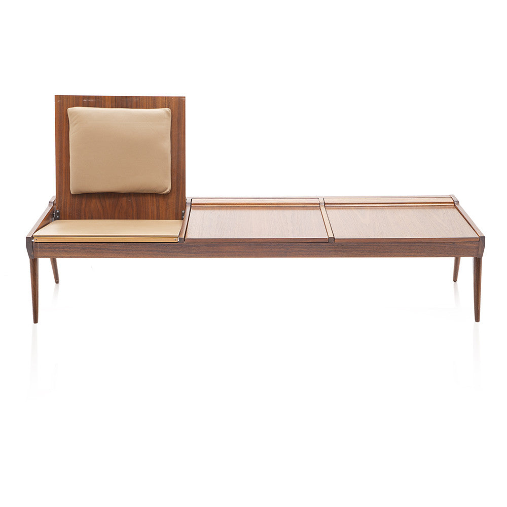 Mid Century Wood Convertible Table Bench Seating