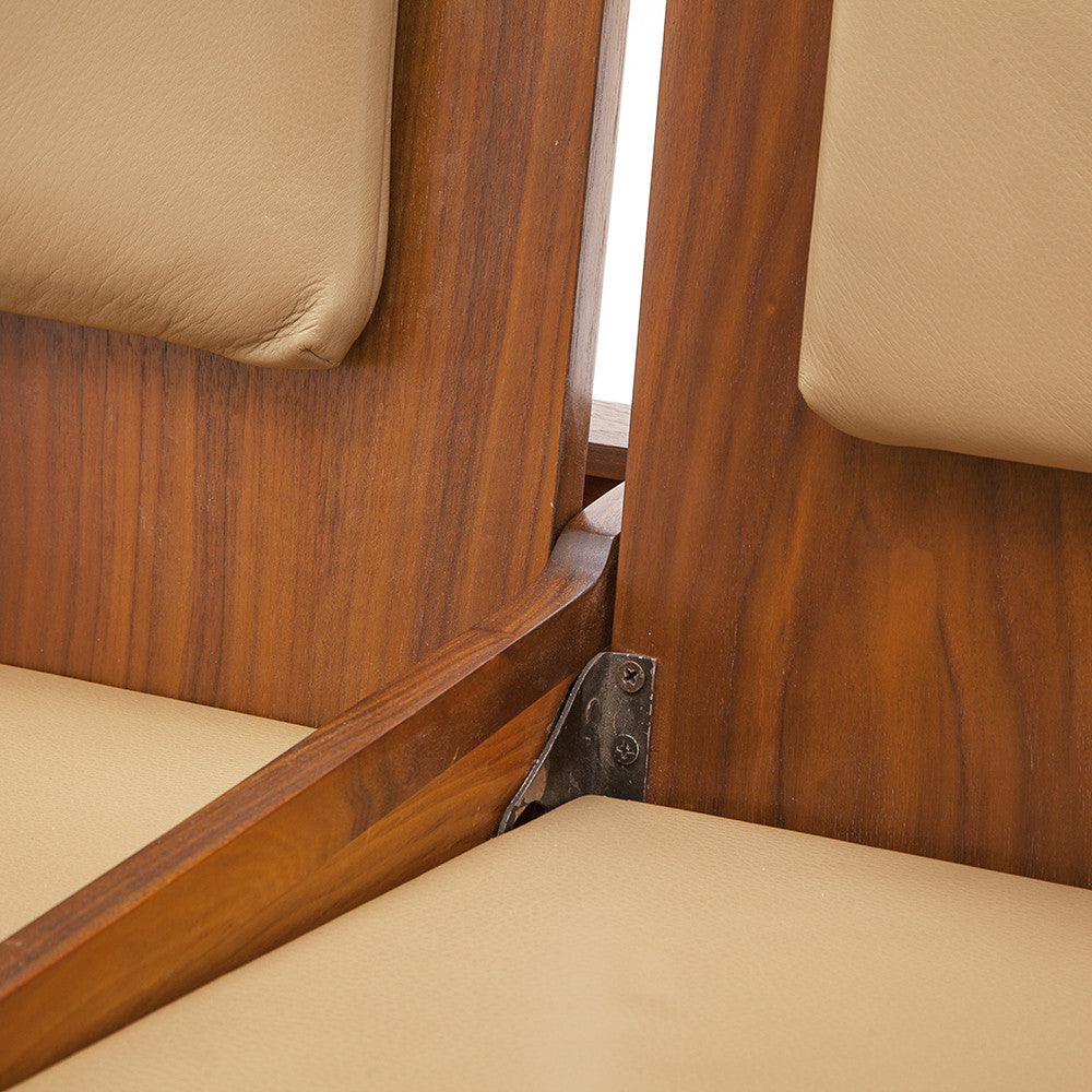 Mid Century Wood Convertible Table Bench Seating