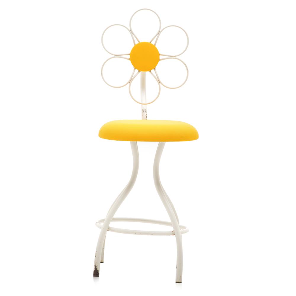 Yellow Flower Barstool