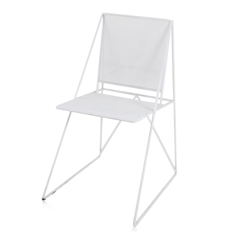 White Metal Outdoor Chair