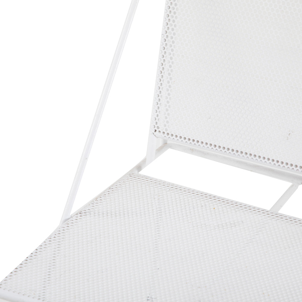 White Metal Outdoor Chair