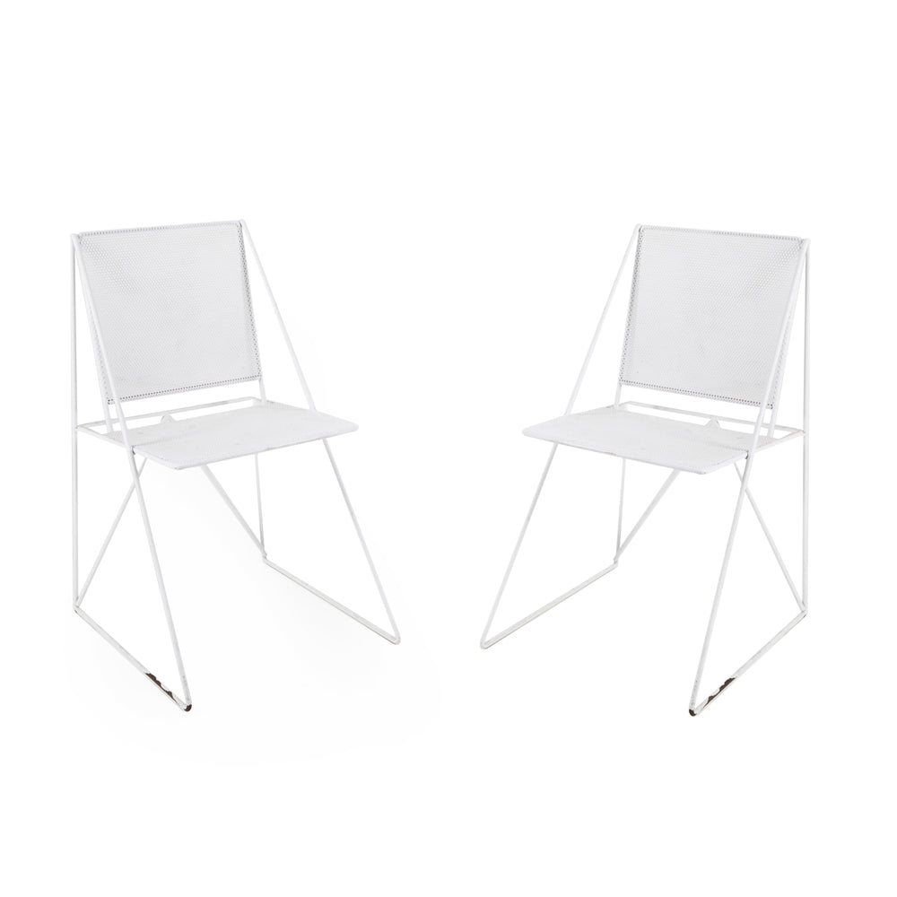 White Metal Outdoor Chair