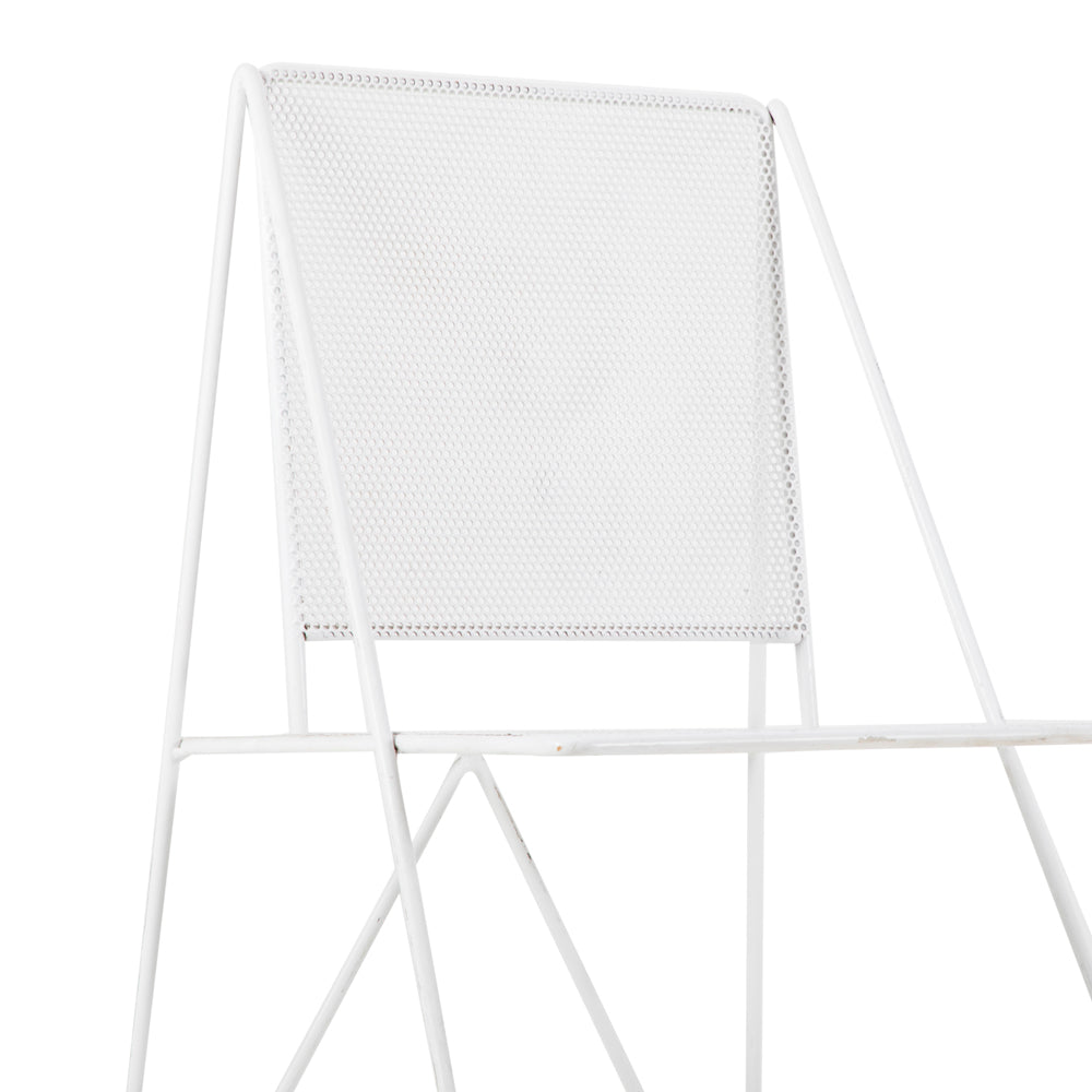 White Metal Outdoor Chair