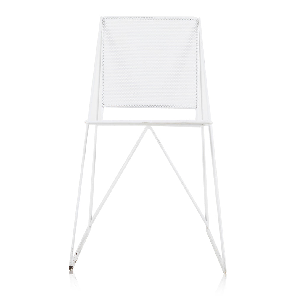 White Metal Outdoor Chair