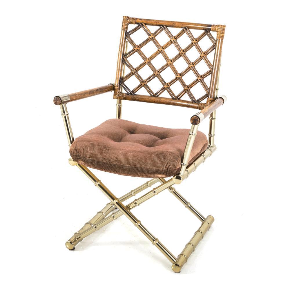 Brass & Bamboo Dining Arm Chair