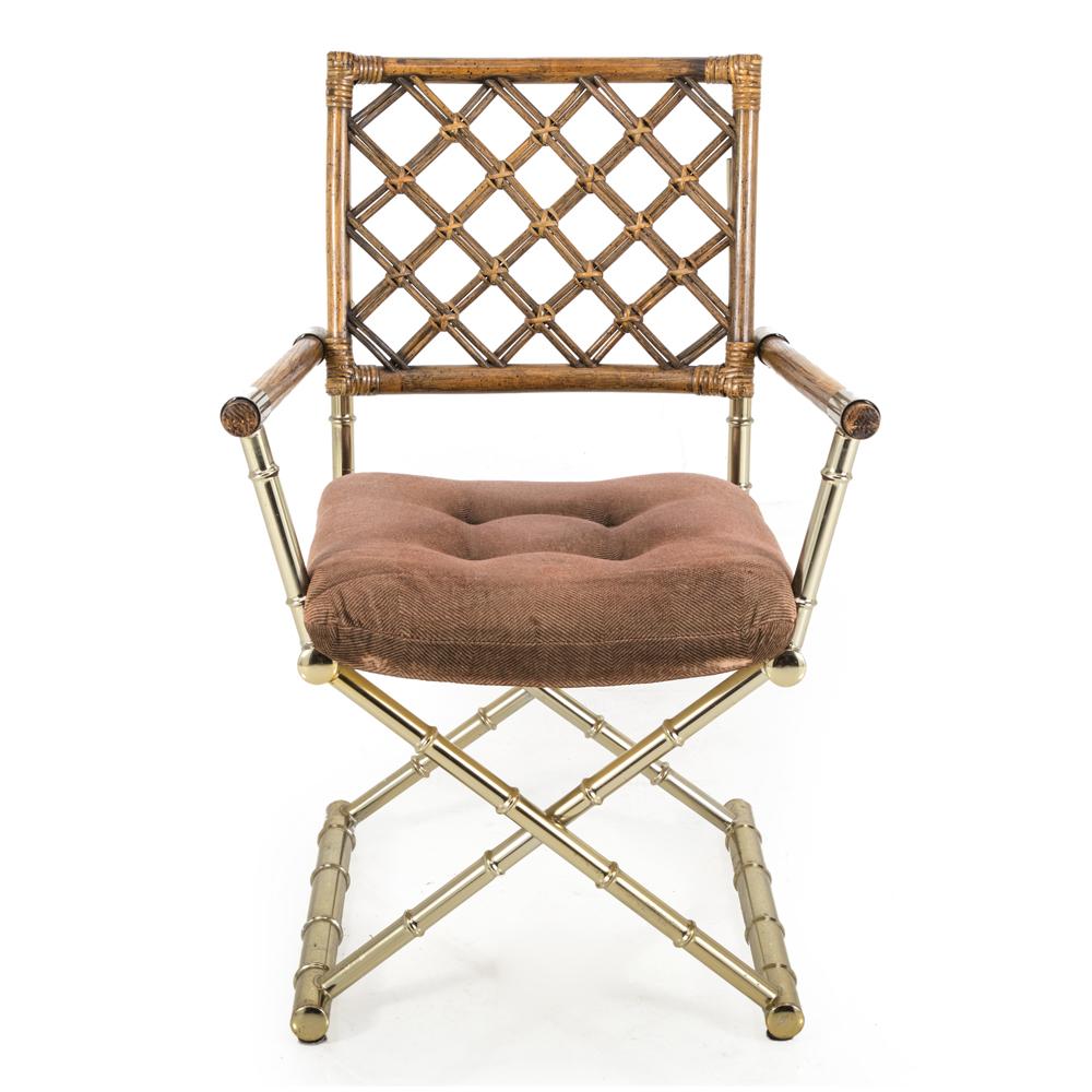 Brass & Bamboo Dining Arm Chair
