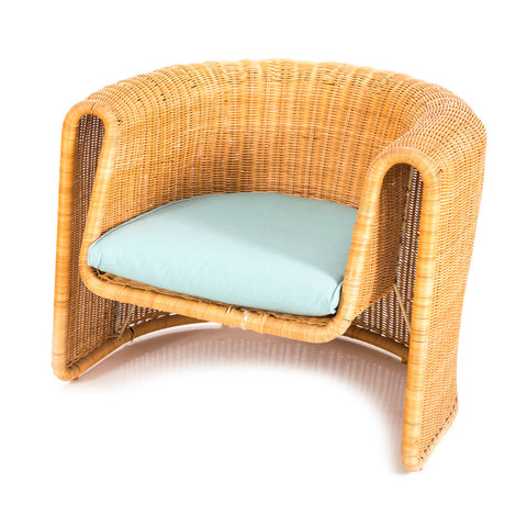 Rattan Barrel Outdoor Armchair