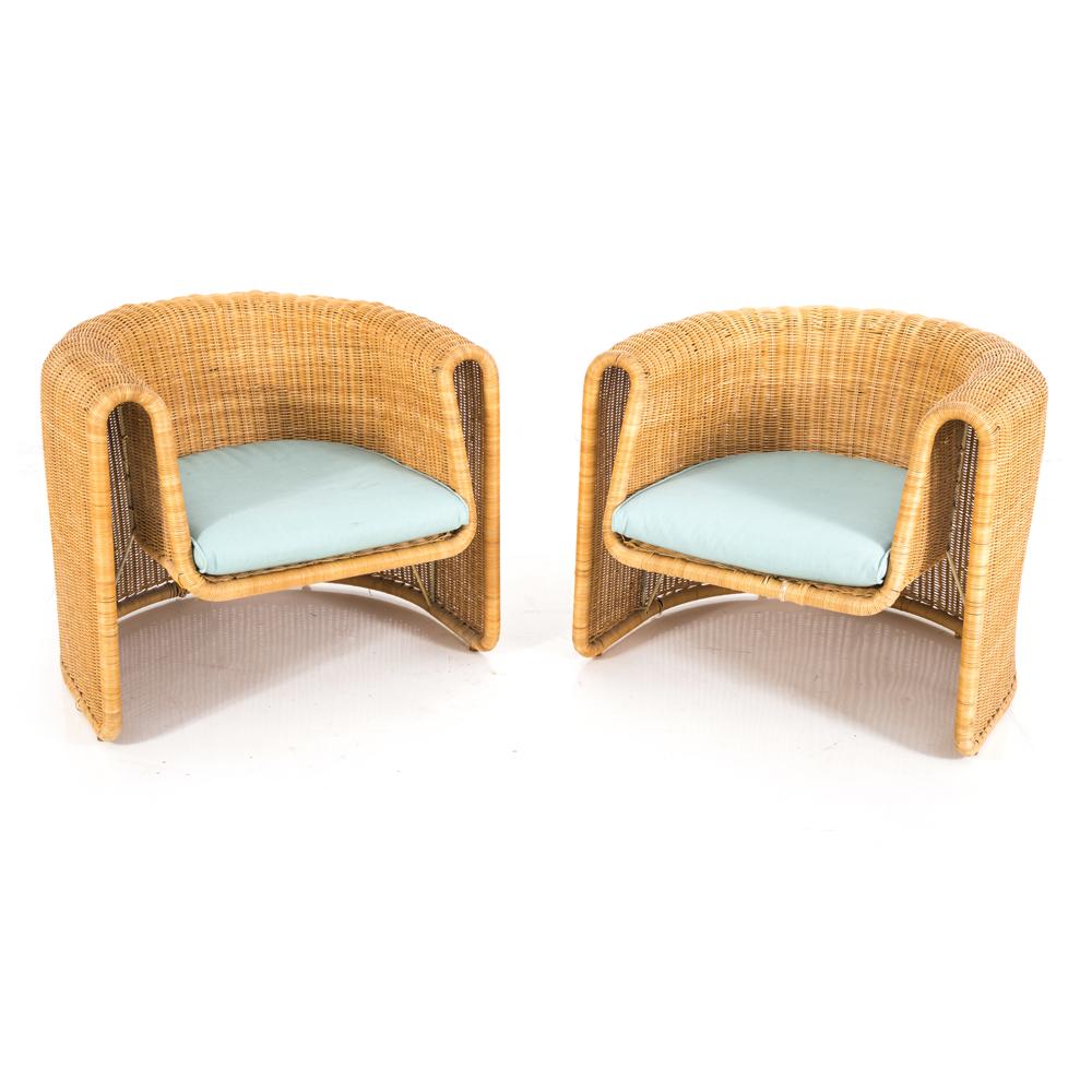 Rattan Barrel Outdoor Armchair