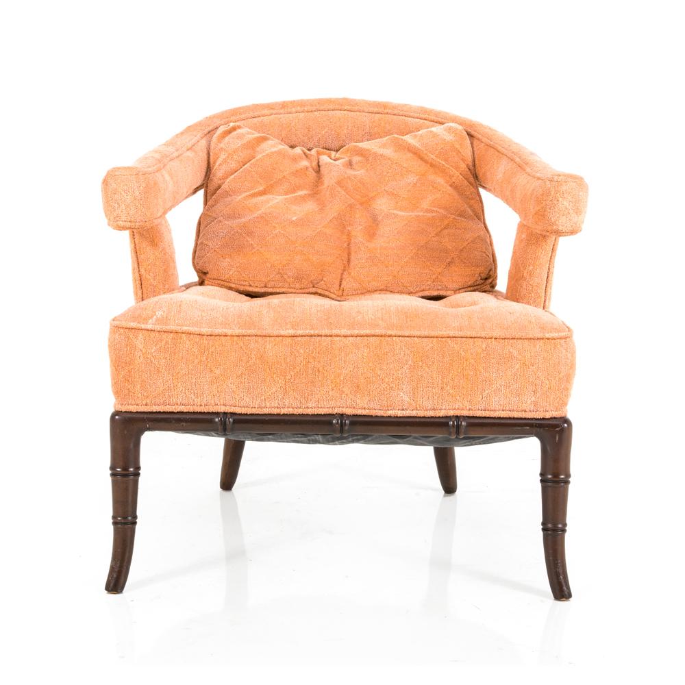 Salmon Upholstered Armchair