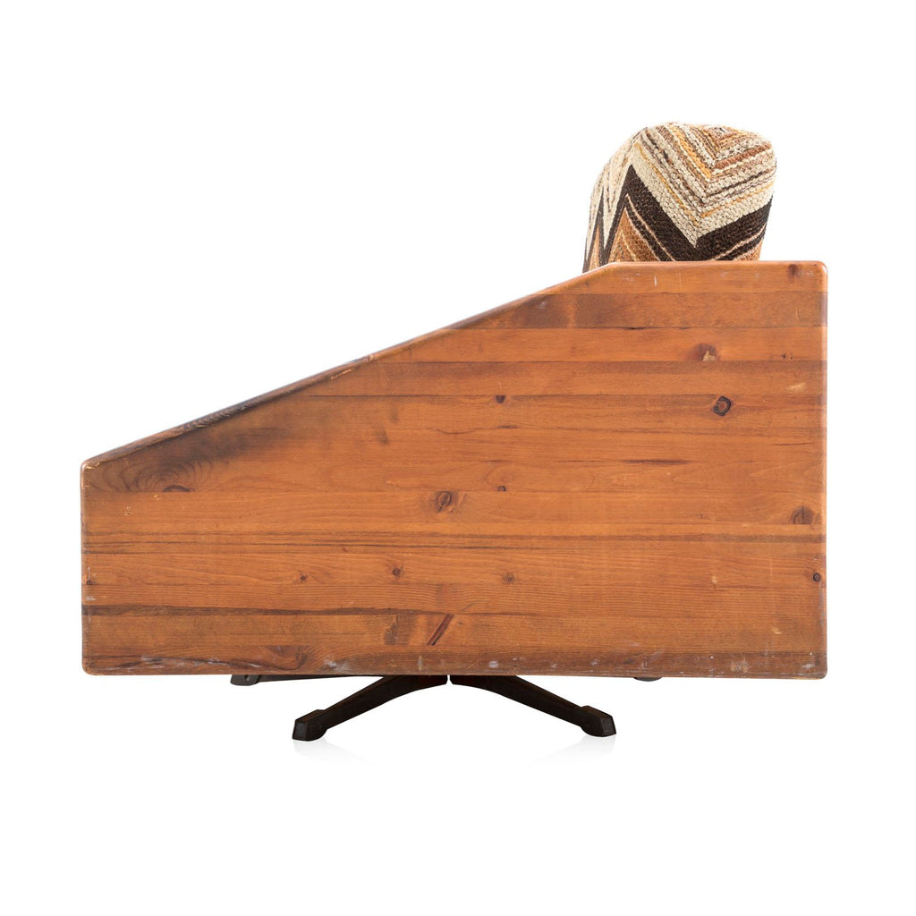 Brown & Wood 70's Zig-Zag Lounge Chair