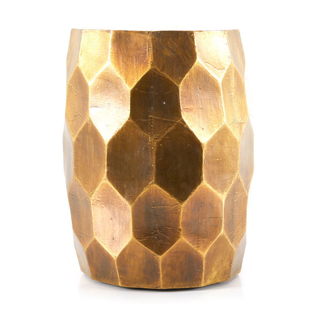 Gold Patterned Side Table