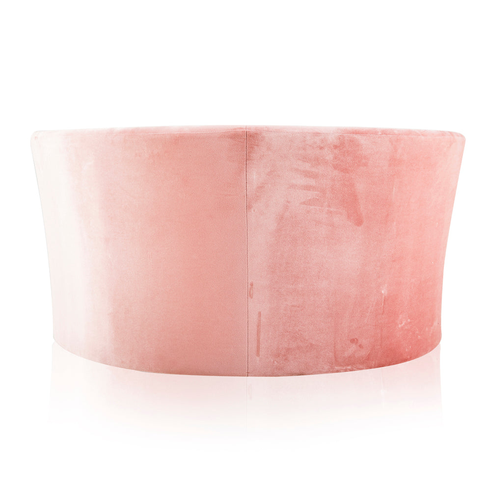 Pink Velvet Round Couch
