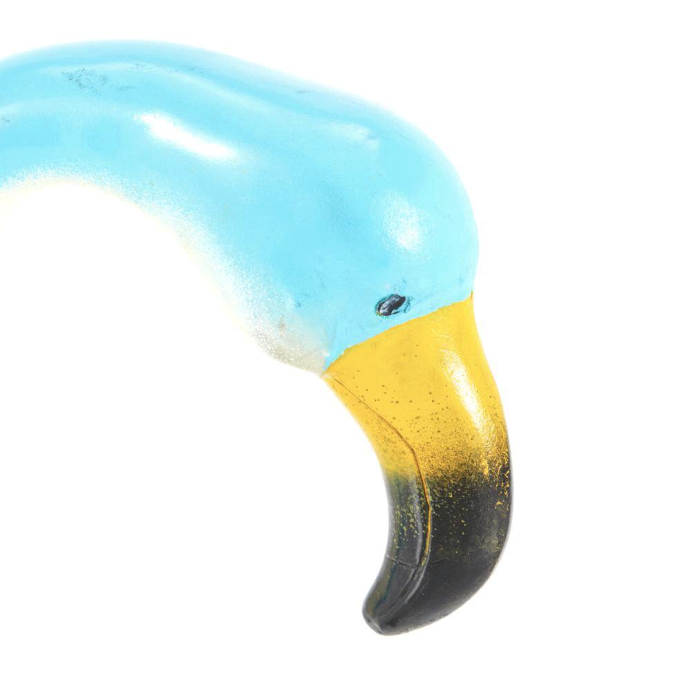 Blue Plastic Flamingo
