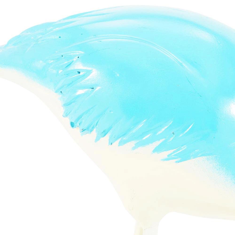 Blue Plastic Flamingo