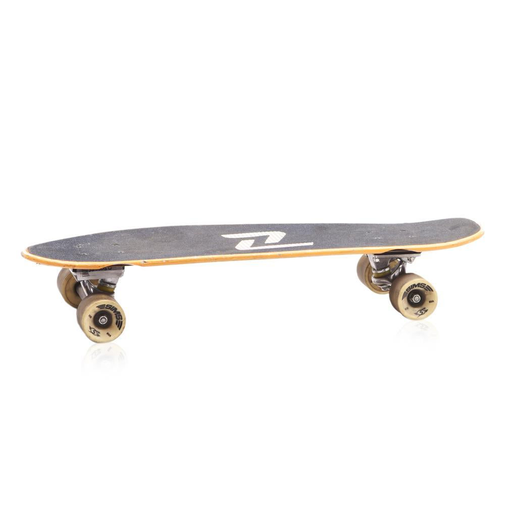 Black and Yellow Wood Skateboard