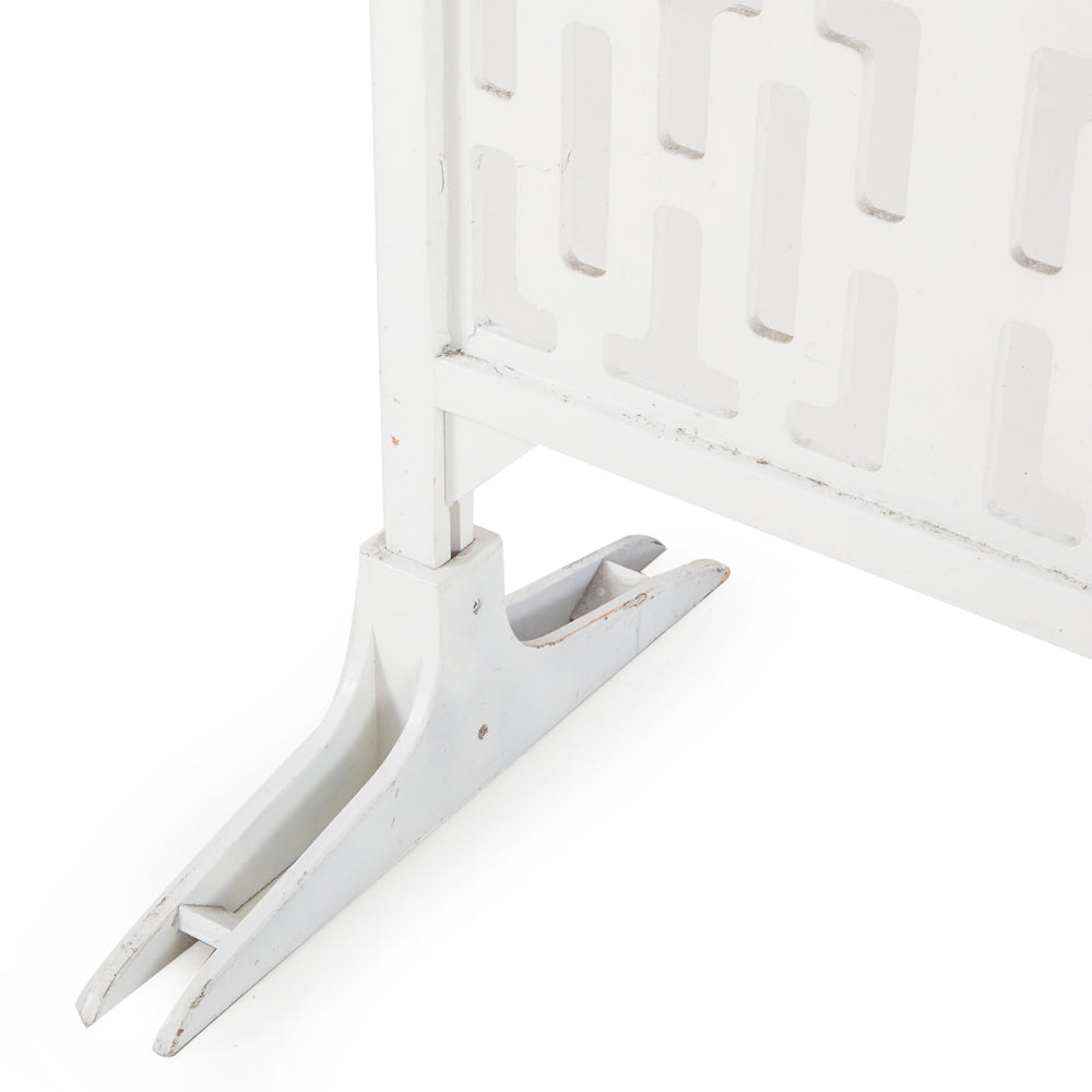 White Rectangle Cutouts Screen Divider Panel