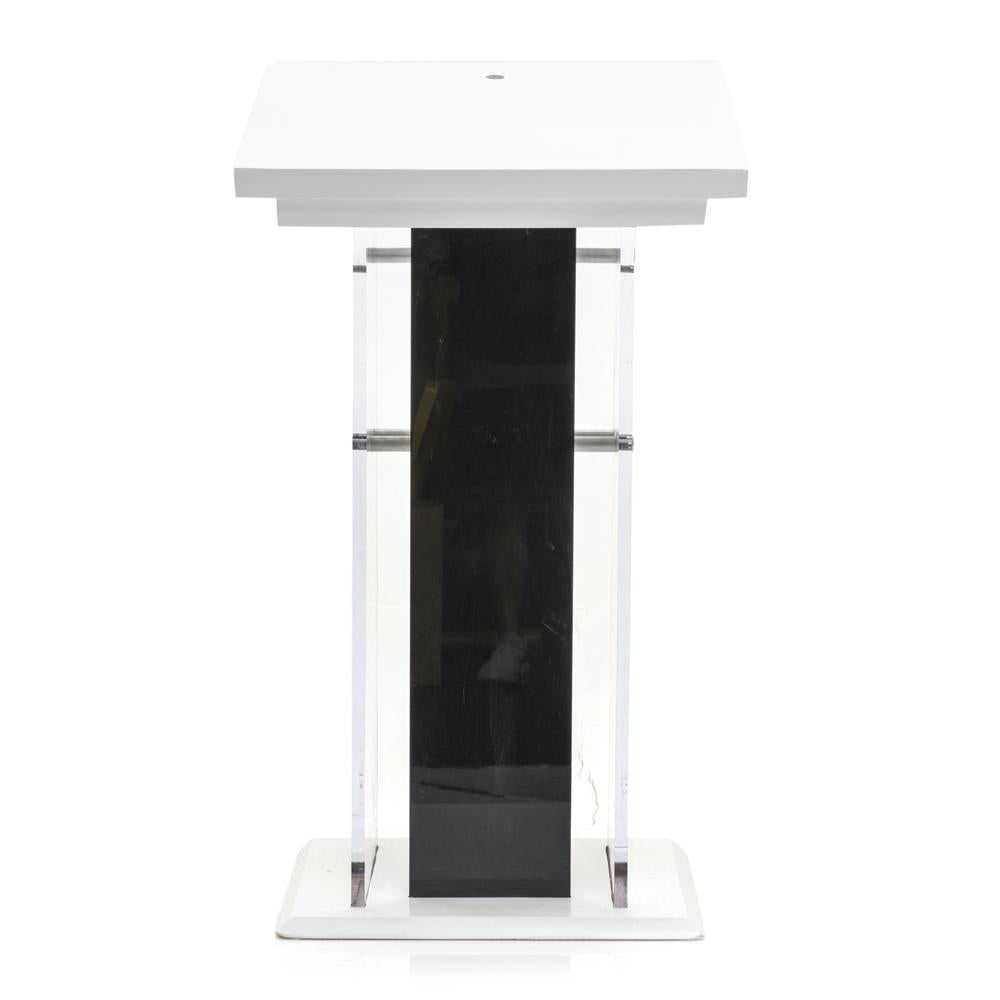 Acrylic Black and White Podium