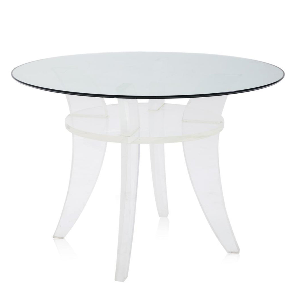 Lucite Four Legged Dining Table
