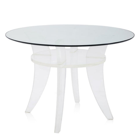 Lucite Four Legged Dining Table