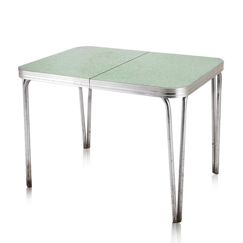Mint Green & Chrome Vintage Dining Table