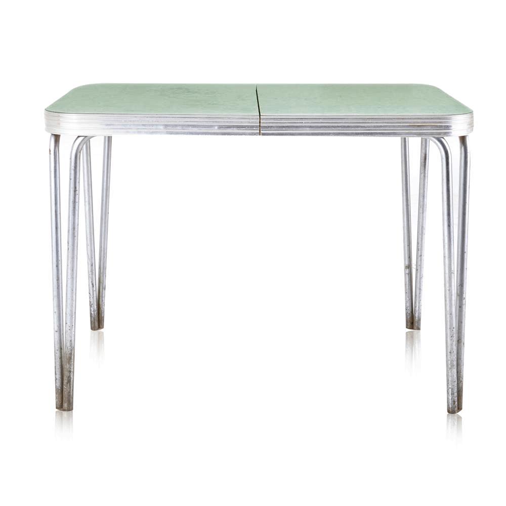 Mint Green & Chrome Vintage Dining Table