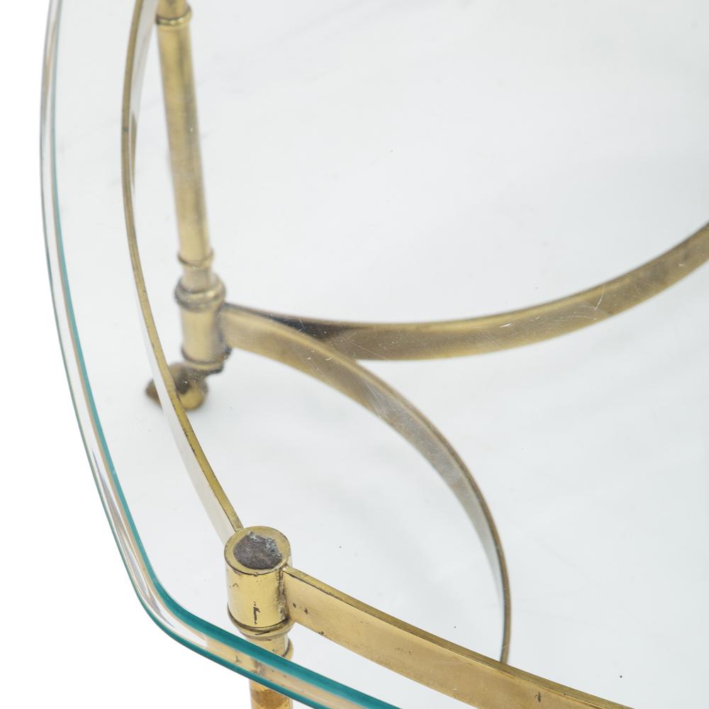 Gold & Glass Cloven Hoof Coffee Table