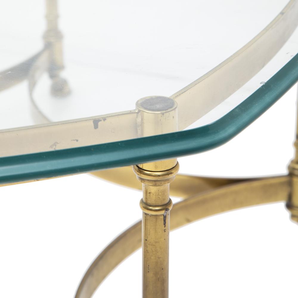 Gold & Glass Cloven Hoof Coffee Table