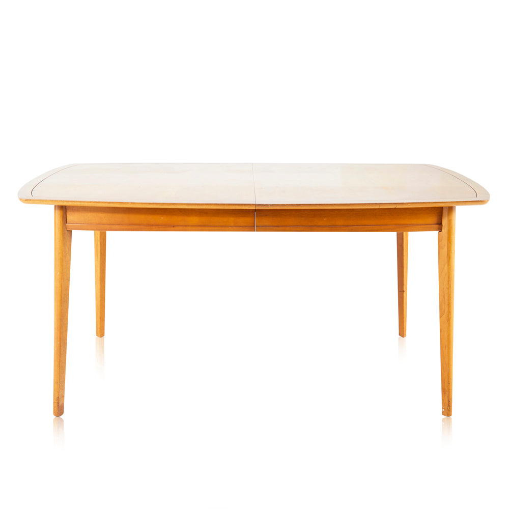 Mid Century Rounded Corner Wood Dining Table