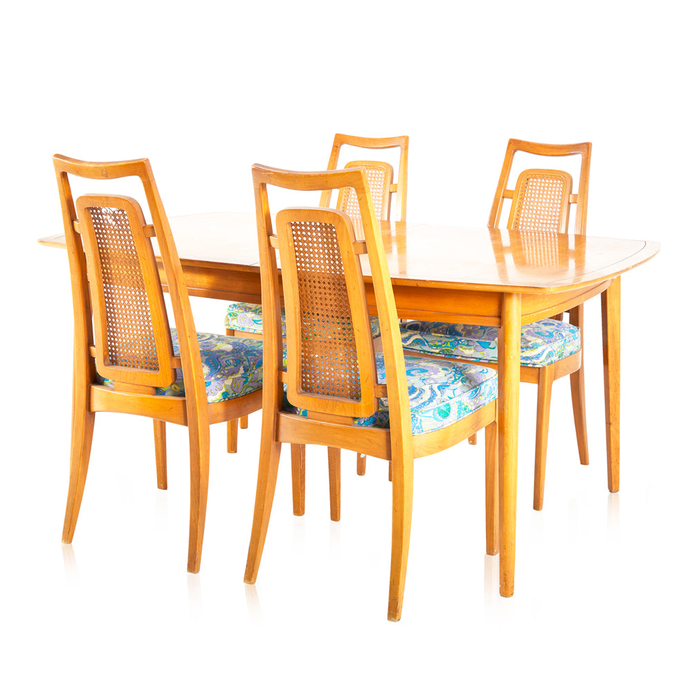 Mid Century Rounded Corner Wood Dining Table