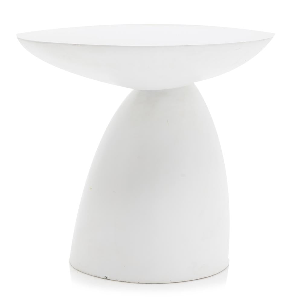 White Round Futuristic Side Table