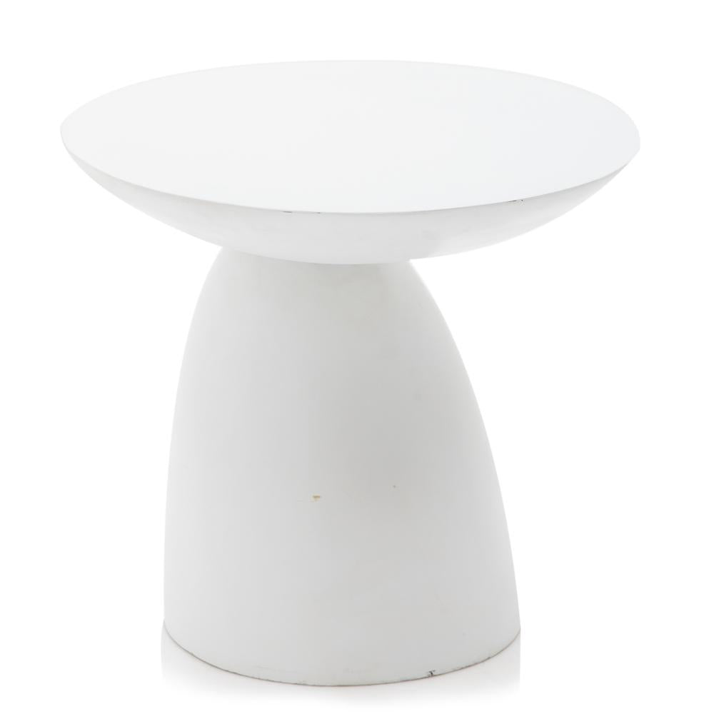 White Round Futuristic Side Table