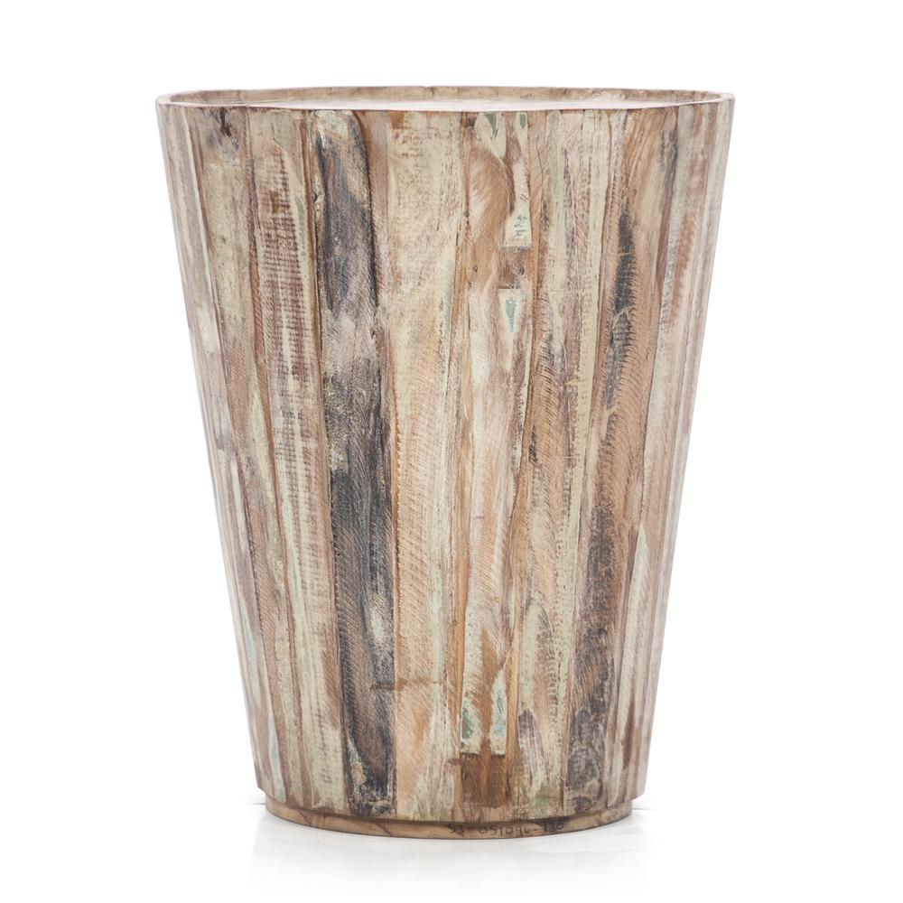 Wood Drum Side Table