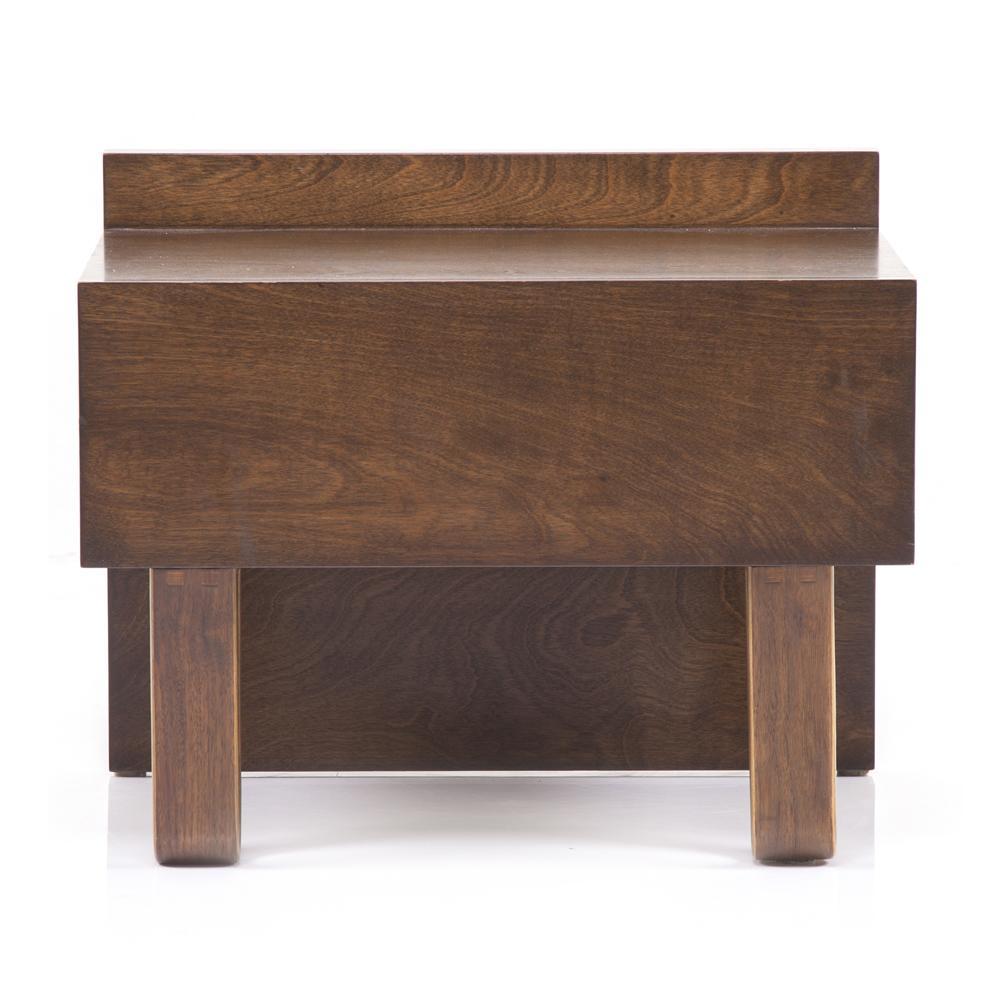 Wood Case Study Alpine Leg Bedside Table - Walnut