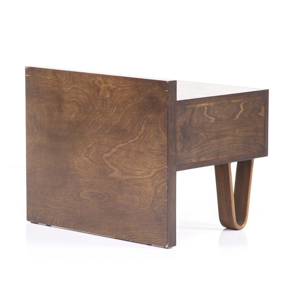 Wood Case Study Alpine Leg Bedside Table - Walnut