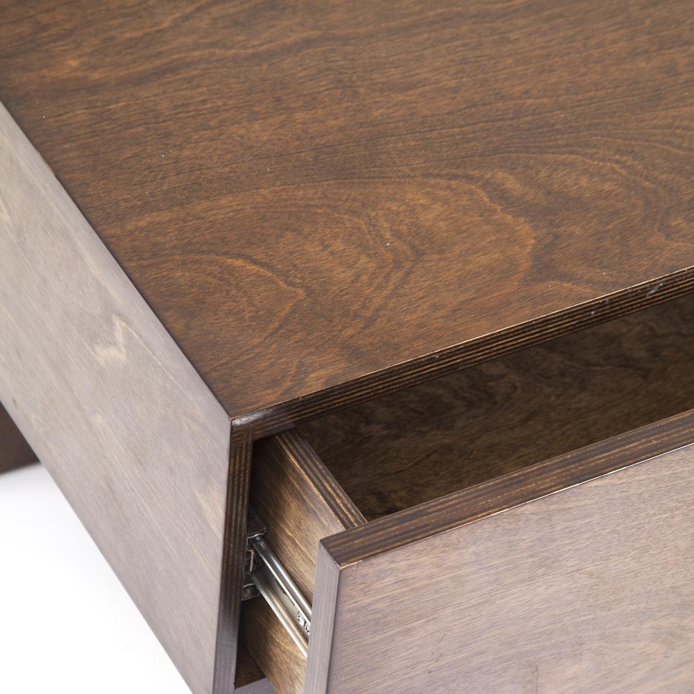 Wood Case Study Alpine Leg Bedside Table - Walnut