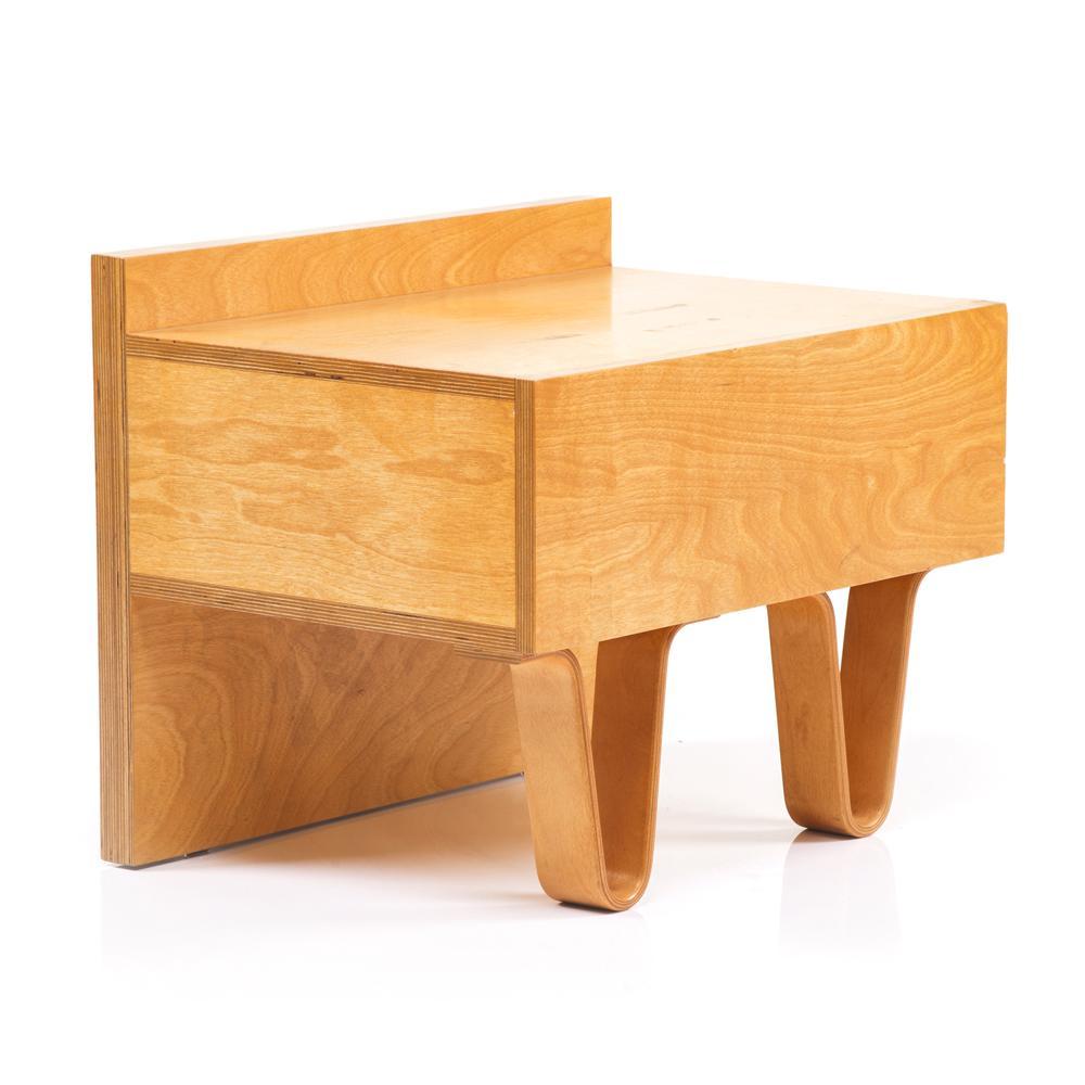 Wood Case Study Alpine Leg Bedside Table - Natural