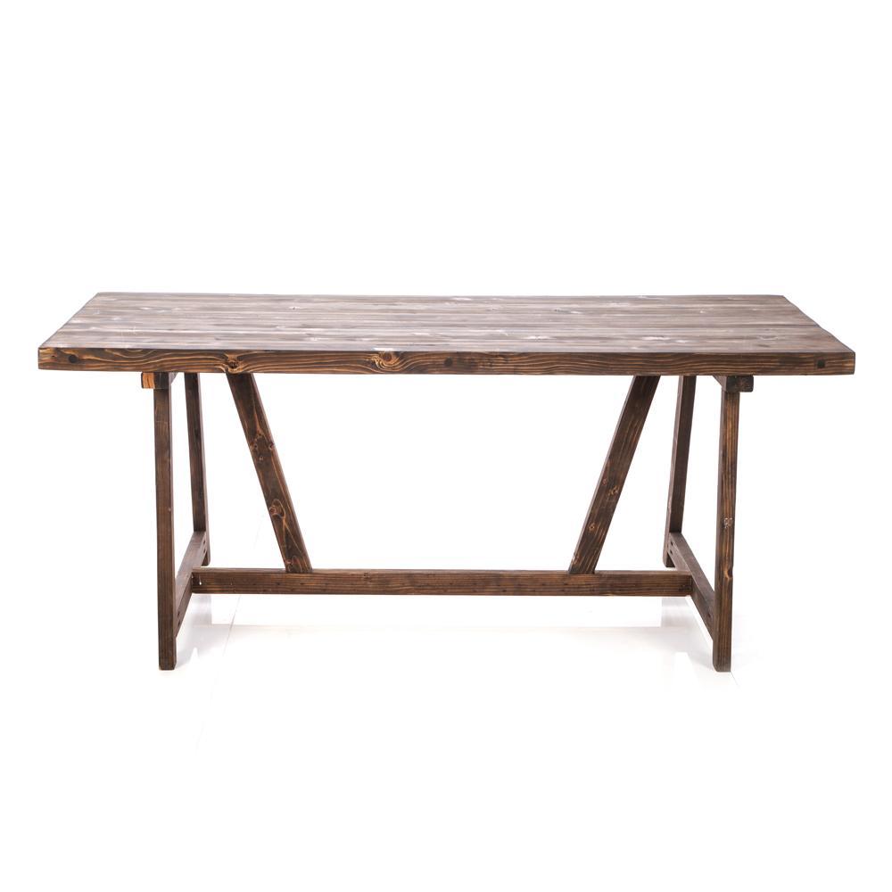 Wood Distressed Farmhouse Dining Table