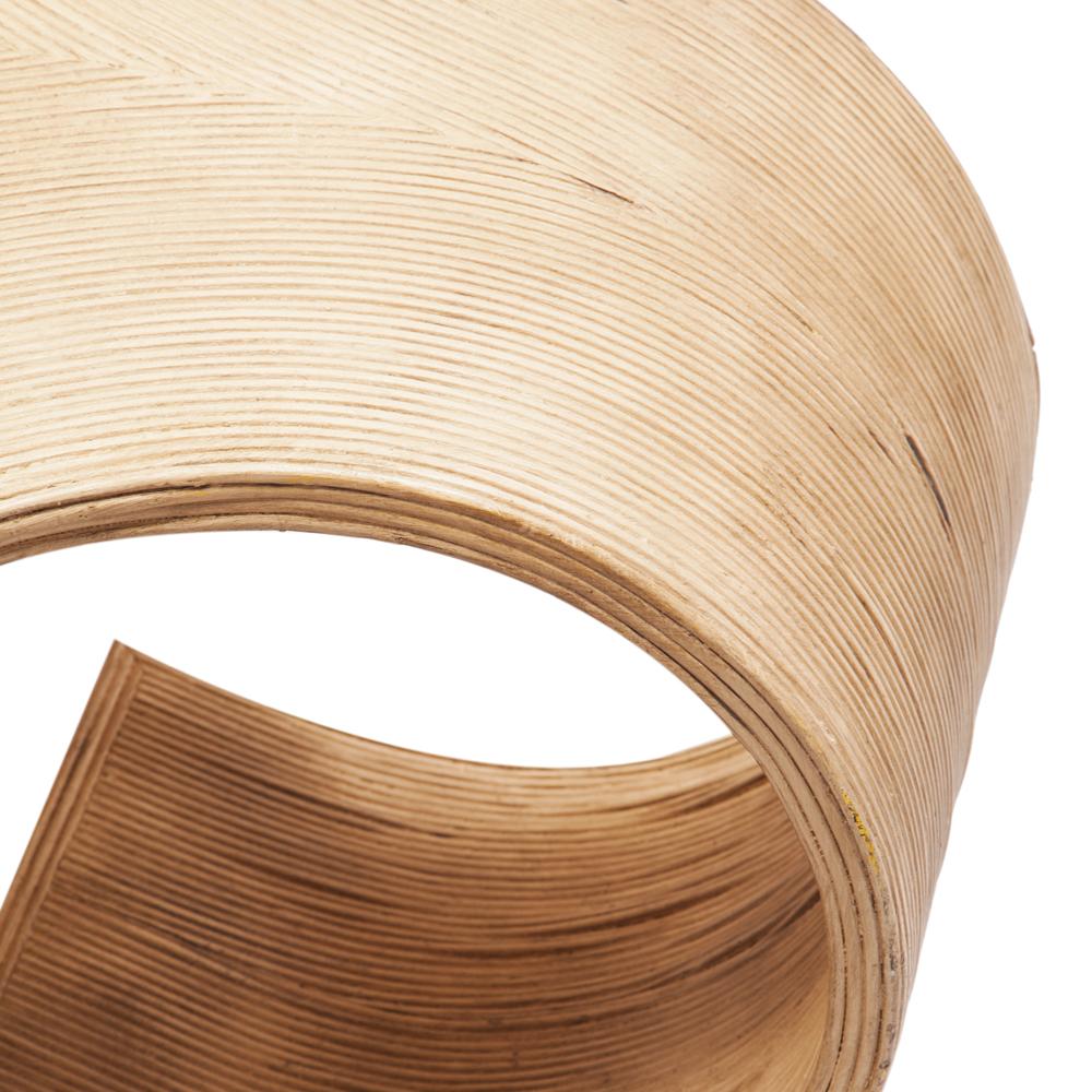 Open Curve Light Wood Coffee Table