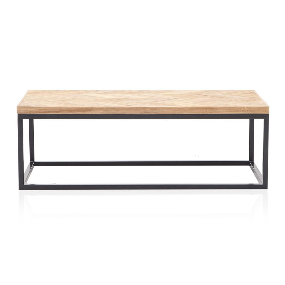 Wood & Black Dixon Coffee Table
