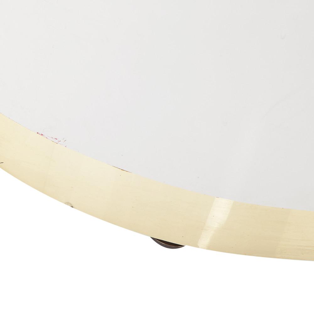Off-White Lacquer Low Oval Pedestal