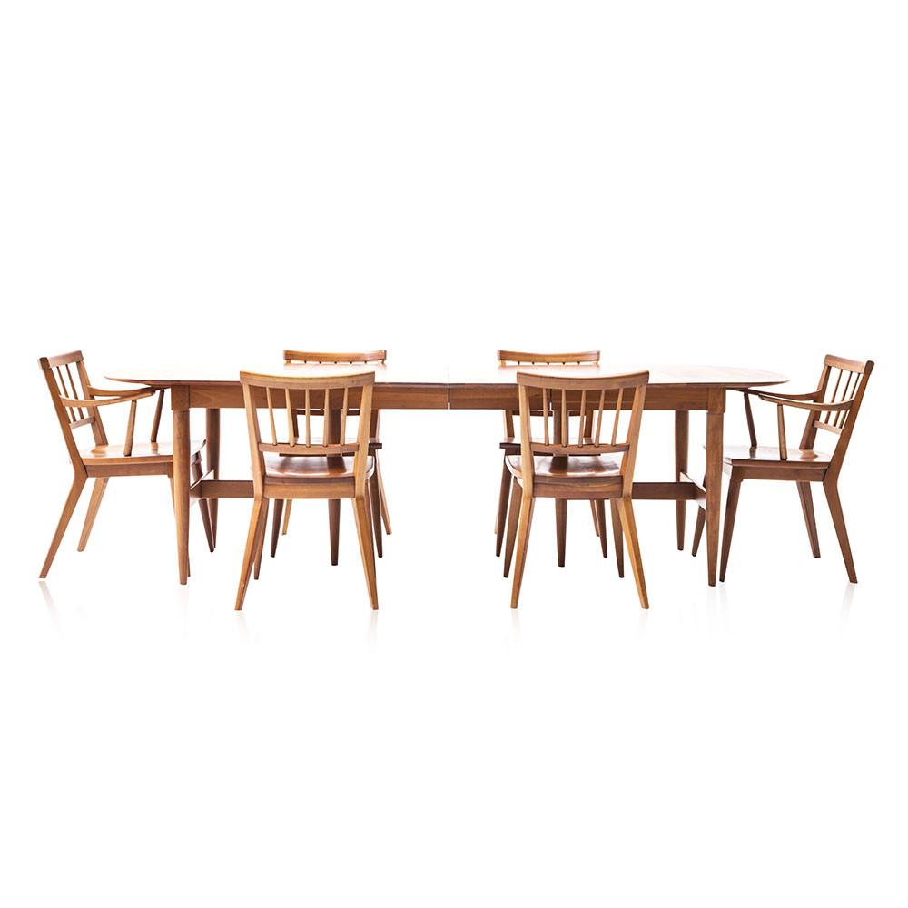 Wood Danish Modern Long Dining Table