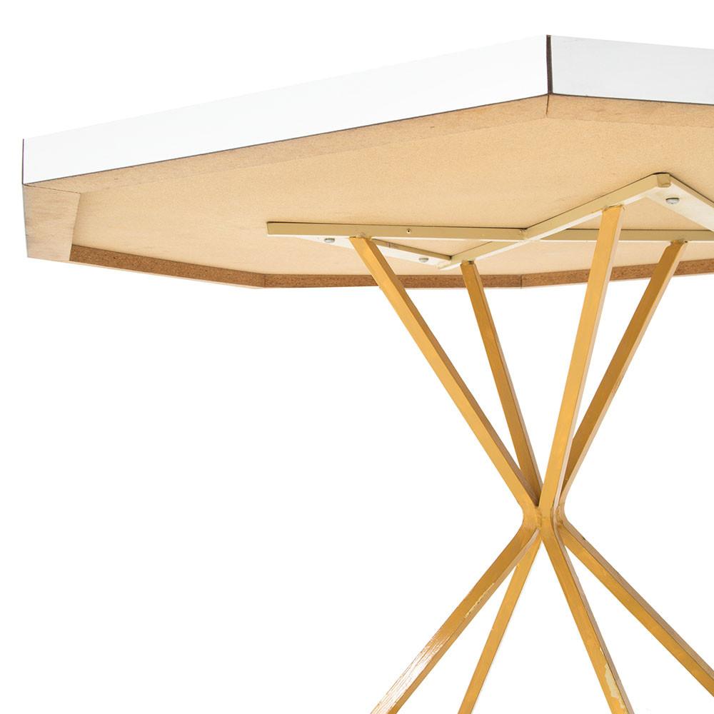 White Hexagonal Dining Table