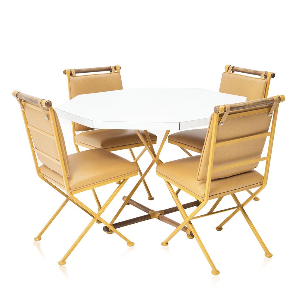 White Hexagonal Dining Table