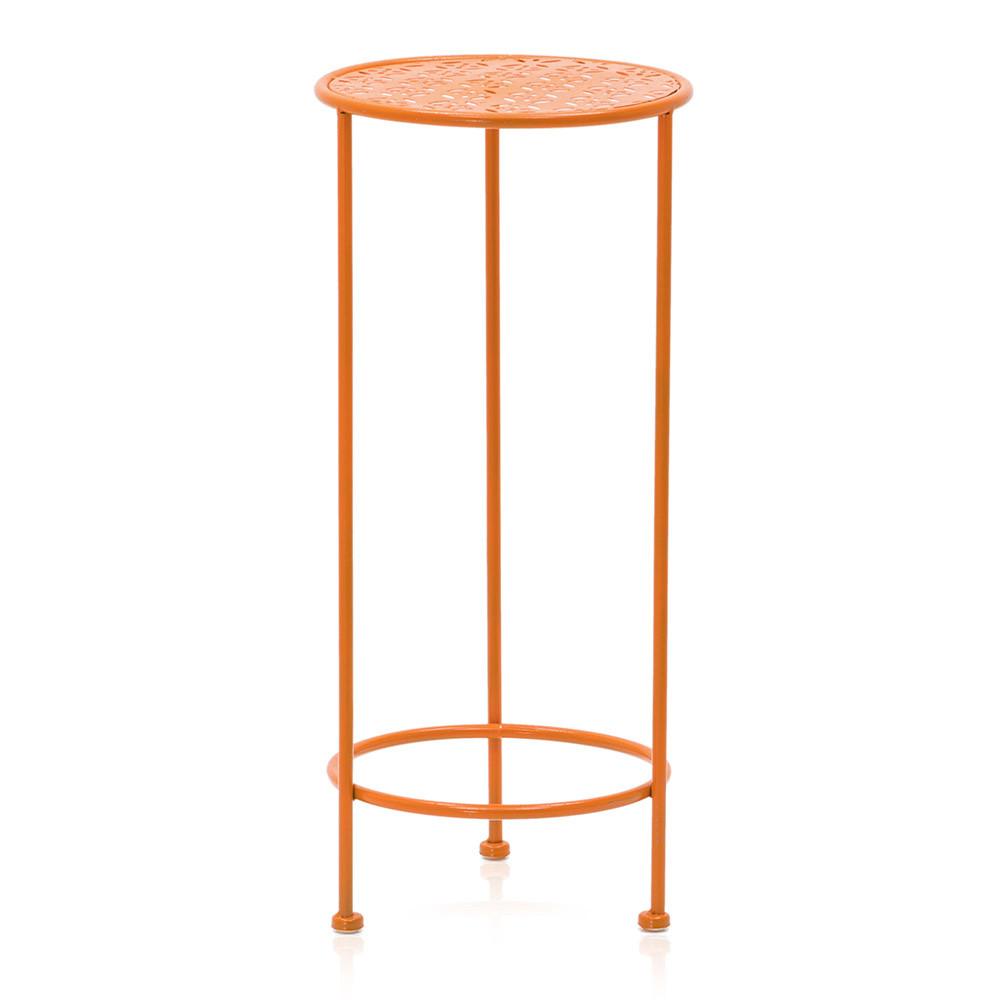 Orange Metal Side Table
