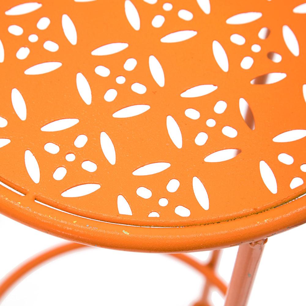 Orange Metal Side Table